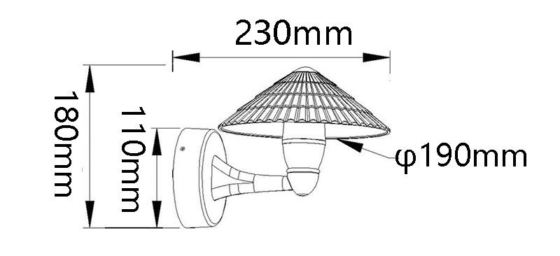 Umbrella LED outdoor wall lamp size Umbrella LED outdoor wall lamp size